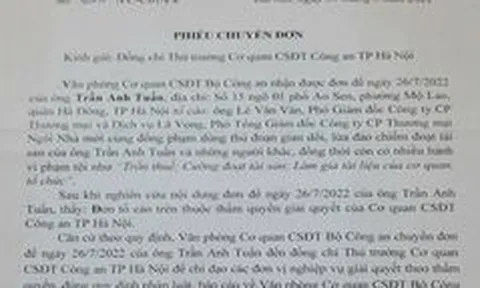 Cơ quan CSĐT Bộ Công an chuyển đơn tố giác tội phạm liên quan đến lãnh đạo Công ty cổ phần Thương mại Ngôi Nhà Mới