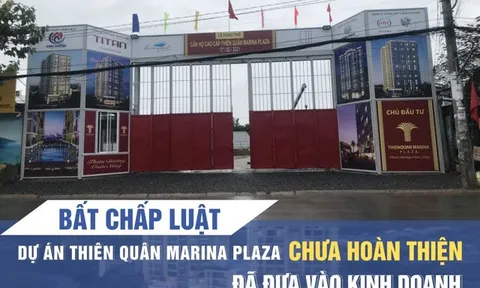 Dự án Thiên Quân Marina Plaza có dấu hiệu huy động vốn khi chưa hoàn thiện móng