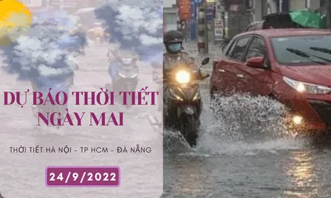 Dự báo thời tiết ngày mai 24/9/2022: Hà Nội, Đà Nẵng chưa dứt mưa lớn, TP HCM liên tục có mưa về chiều tối