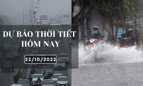 Dự báo thời tiết hôm nay 22/10/2022: Hà Nội có sương mù nhẹ, Đà Nẵng mưa to và dông, TP HCM vẫn mưa rào
