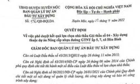 Bà Rịa - Vũng Tàu: Công ty Minh Tuấn cứ tham gia là trúng thầu