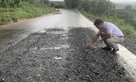 Nhà thầu nào thi công đường trị giá 140 tỷ chưa bàn giao đã hư hỏng?