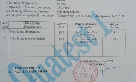 Thảo dược giảm cân Only Plus Sen Trà có chứa “chất cấm” gây nguy hại cho sức khỏe?