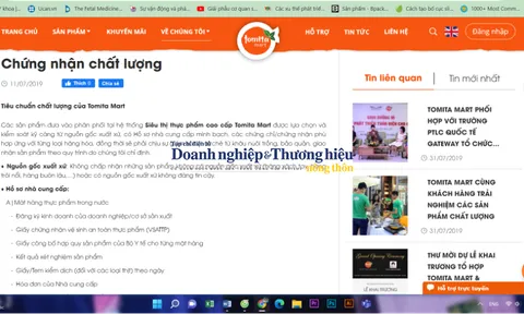 Hệ thống siêu thị Tomita Mart: sản phẩm không rõ nguồn gốc xuất xứ bày bán tràn lan