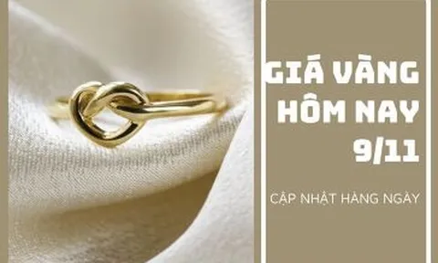 Giá vàng hôm nay 9/11: Biến động nhẹ sau khi giảm trong phiên trước