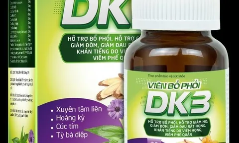 Bộ Y tế cảnh báo người tiêu dùng về viên bổ phổi DK3