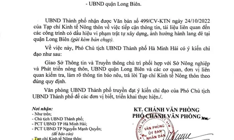 UBND TP. Hà Nội chỉ đạo làm rõ dấu hiệu các công trình xây dựng ảnh hưởng hành lang đê trên địa bàn quận Long Biên