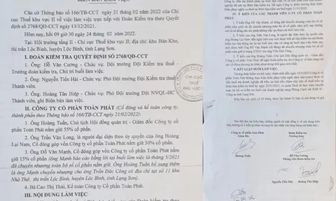 Lạng Sơn: Công ty CP Toàn Phát - Bài 2: Trốn thuế, bưng bít thông tin với cổ đông